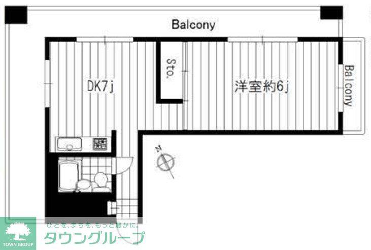 サーラ白金(1DK/4階)の間取り写真