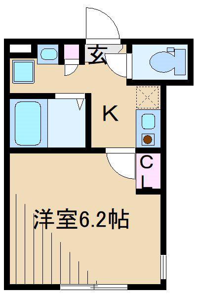 カーサアシュエ(1K/1階)の間取り写真