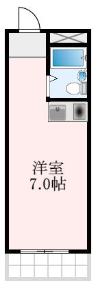 ビレッジ北野田(ワンルーム/1階)の間取り写真