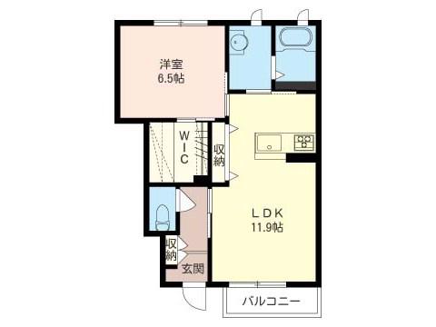 エストレラ(1LDK/1階)の間取り写真