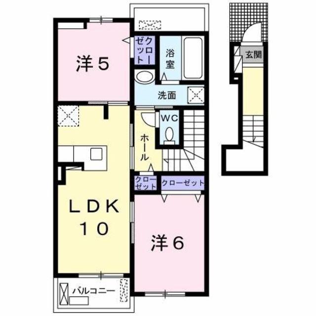 ブリーズ(2LDK/2階)の間取り写真