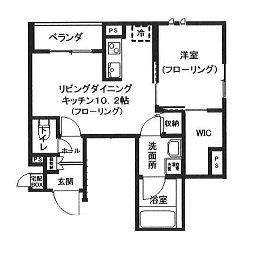 サウス グレイシア(1LDK/1階)の間取り写真