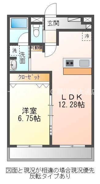 モンベール(1LDK/1階)の間取り写真