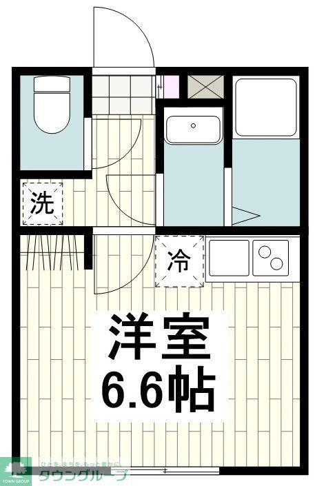 PALACE花月(ワンルーム/3階)の間取り写真