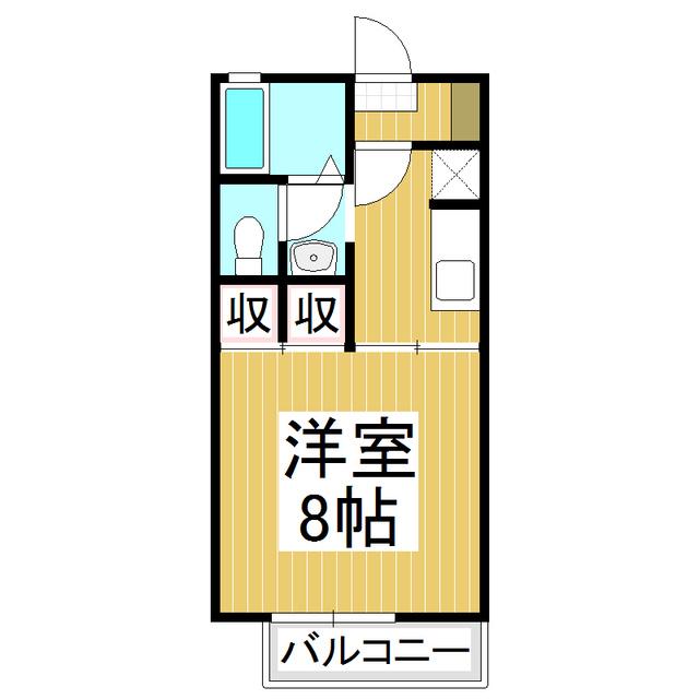 ナガノコアハイツ(1K/2階)の間取り写真
