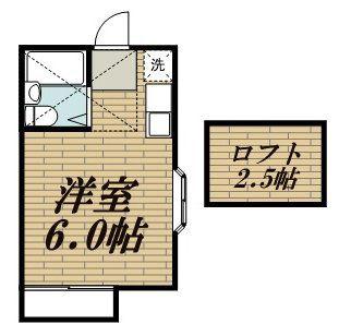 ヴィラ相模湖(ワンルーム/2階)の間取り写真