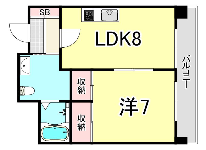 エスペランサ藤井II(1LDK/3階)の間取り写真