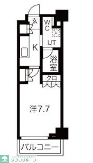 クレヴィスタ板橋西台III(1K/7階)の間取り写真