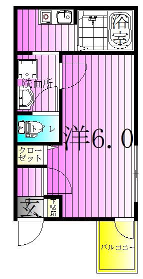 セレクトハウス(1K/1階)の間取り写真