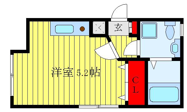 ハイグローブ東十条(1K/3階)の間取り写真