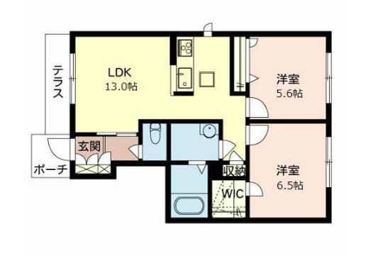 シャーメゾンMSK(2LDK/1階)の間取り写真