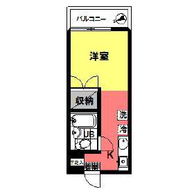 アパートメントI(ワンルーム/3階)の間取り写真