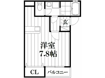 サニーコートオオクボ(1K/2階)の間取り写真
