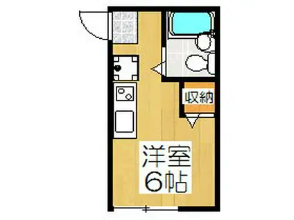 フローラル上花山(ワンルーム/2階)の間取り写真