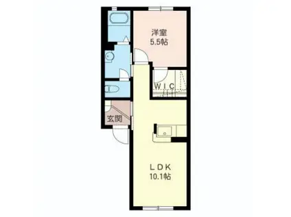 アンソレイル(1LDK/1階)の間取り写真