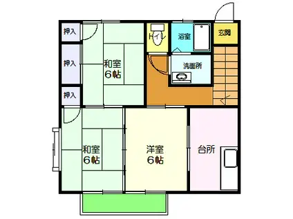 シャルム埣寺(3K/2階)の間取り写真