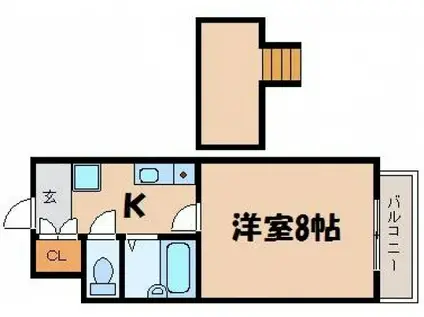 レジデンス京才(1K/4階)の間取り写真