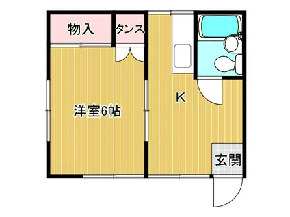 ハイツ・サカエ(1K/1階)の間取り写真