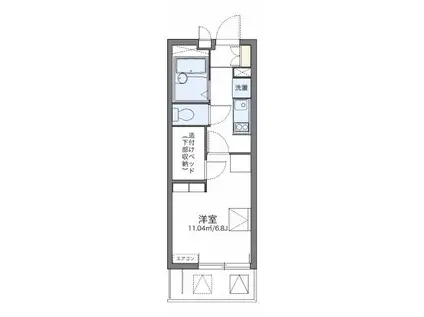 地下鉄名城線 堀田駅(名鉄) 徒歩6分 4階建 築17年(1K/1階)の間取り写真