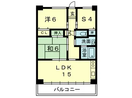 阿蘇品ビル(2LDK/2階)の間取り写真