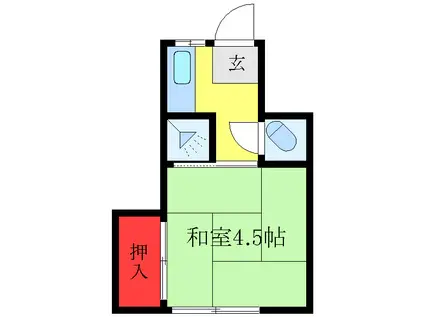 志茂文化アパート(1K/2階)の間取り写真