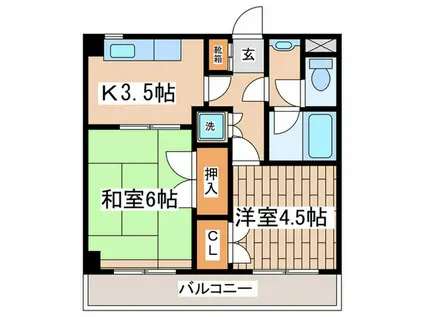 千代田マンション(2K/3階)の間取り写真