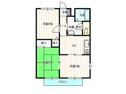 フォーブル青山(3DK/2階)の間取り写真