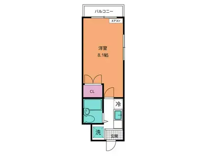 サンライトイン高岡1(1K/4階)の間取り写真