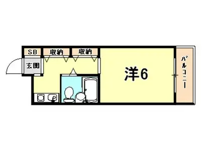 アーバンビレッジ武庫之荘(ワンルーム/3階)の間取り写真