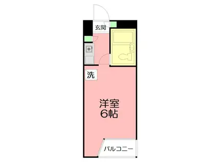 サンピア平塚(1K/4階)の間取り写真