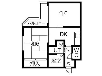 ハイツノダ(2DK/4階)の間取り写真