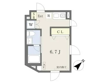 REVE RESIDENCE 中野坂上II(ワンルーム/4階)の間取り写真