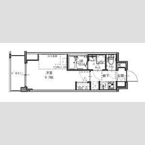 S-RESIDENCE福島玉川TRES(1K/5階)の間取り写真