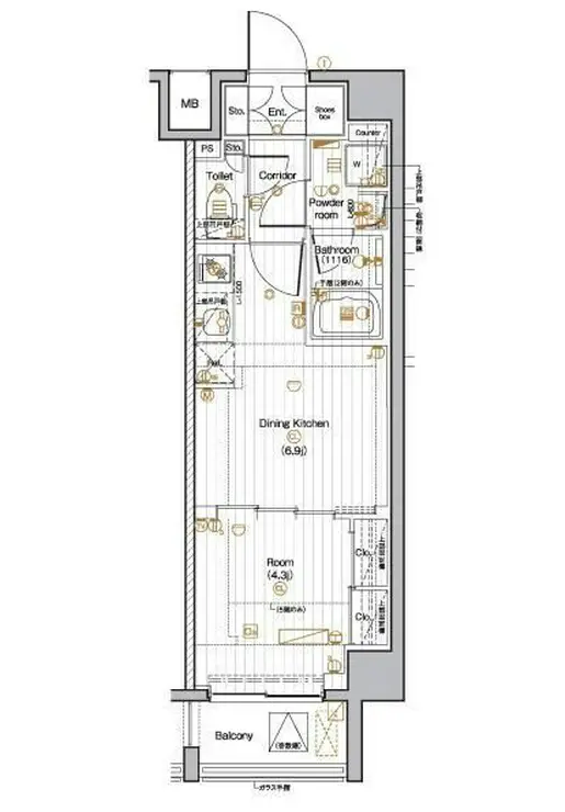 PREMIUM CUBE 池袋本町 3階階 間取り