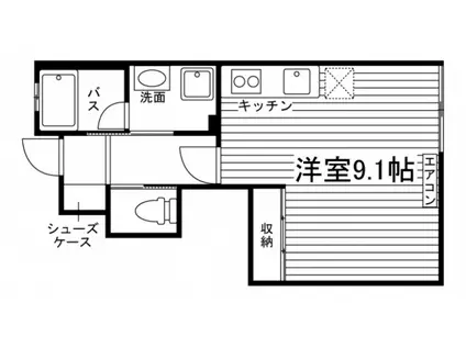 BOB STASIO(ワンルーム/1階)の間取り写真
