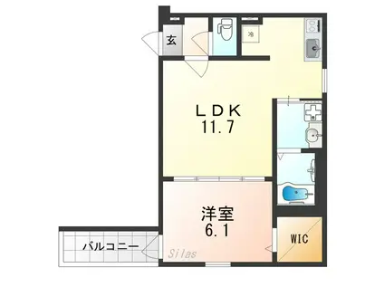 フジパレス高石駅西III番館(1LDK/2階)の間取り写真