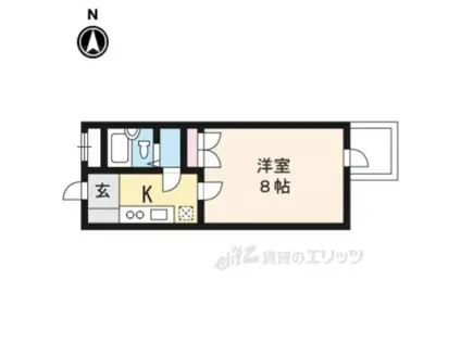 プレシャスコート(1K/2階)の間取り写真