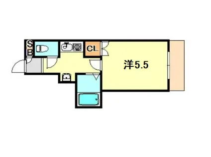 リッツ坂上(ワンルーム/1階)の間取り写真