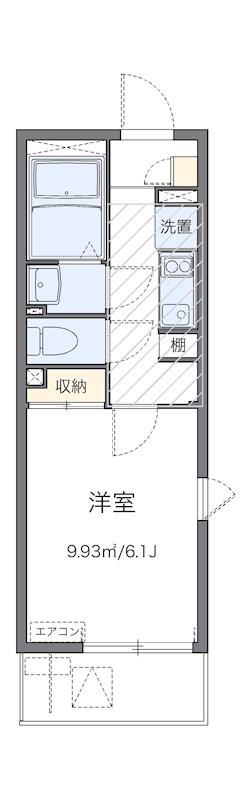 アーカイブIII(1K/2階)の間取り写真