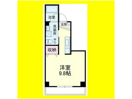 シャルム・エル・シェイク本通(ワンルーム/3階)の間取り写真