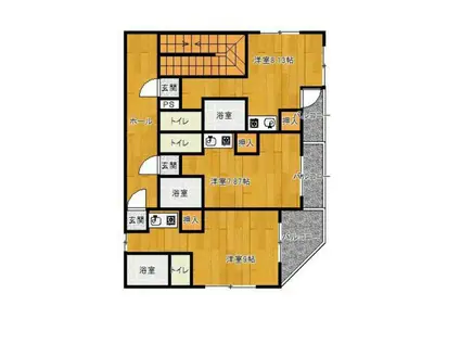 メゾン京口(ワンルーム/2階)の間取り写真