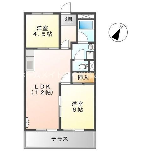 ハイム21(2LDK/1階)の間取り写真