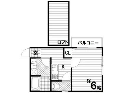 メゾンプラージュ苅藻(1K/3階)の間取り写真