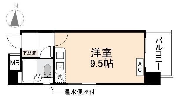 R-RESIDENCE TAKAMATSU(ワンルーム/4階)の間取り写真