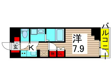 CREVISTA綾瀬II(1K/2階)の間取り写真