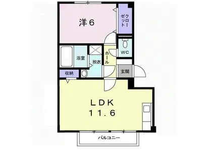 アーバンクリエイト(1LDK/1階)の間取り写真