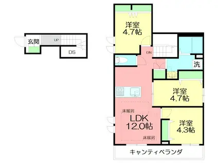 BLISS湘南(3LDK/2階)の間取り写真