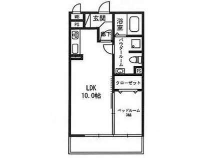 クレールIV(1LDK/1階)の間取り写真