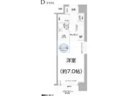 エスリード京都梅小路アヴェニテ(1K/6階)の間取り写真