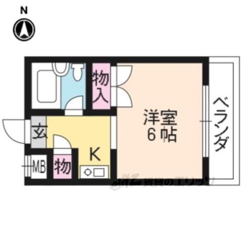 DSCOURT(ワンルーム/2階)の間取り写真